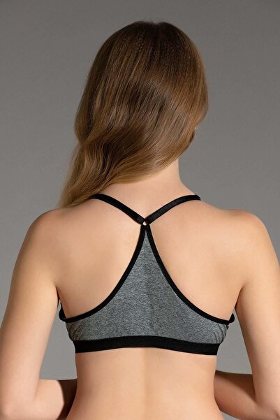 C&City Μη υποστηριζόμενο αθλητικό σουτιέν με μπροστινό κλιπ C18150 Grey Melange