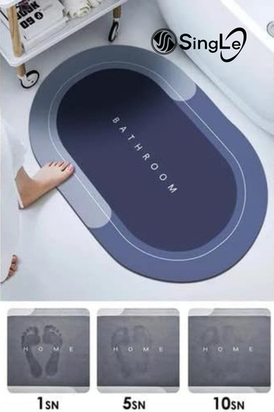 Single Su Emici Paspas Şık Tasarım Abdest Paspası Kaymaz Taban Diyatom 40*60 ...