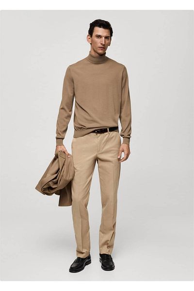 MANGO Man Regular Cut Cotton Trousers