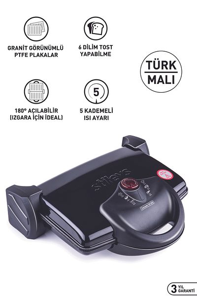 Stilevs Granite Toaster Toaster Tm060 - Black Sgh23081