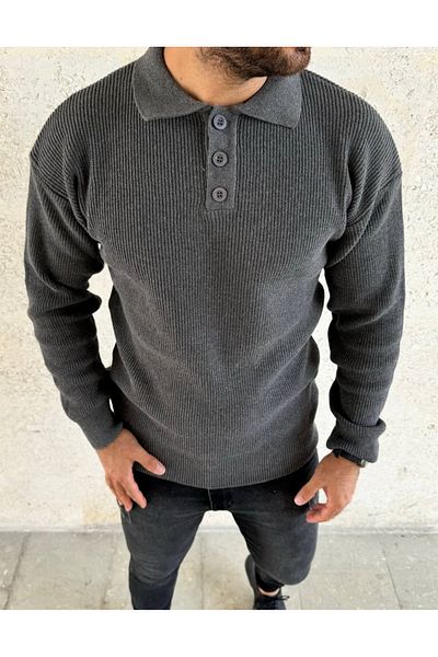ROBERTO BORNOVA Smoked 3 Button Thessaloniki Knitted Sweater