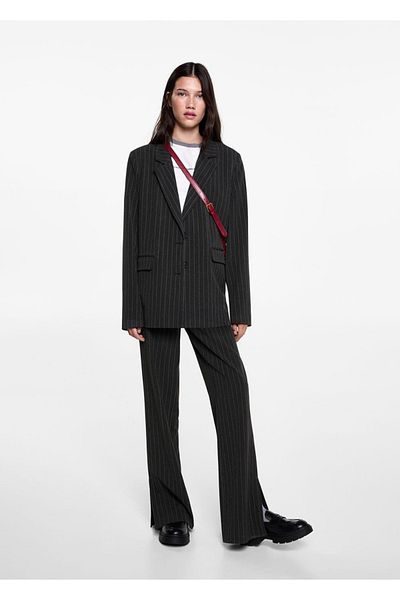Mango Teen Striped Fabric Blazer - Stylish Design