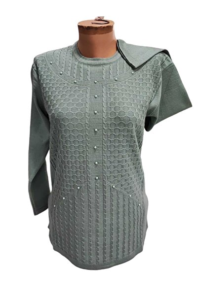 Sel Giyim سترة الأم المحبوكة بتفاصيل حجرية للموسم الجديد