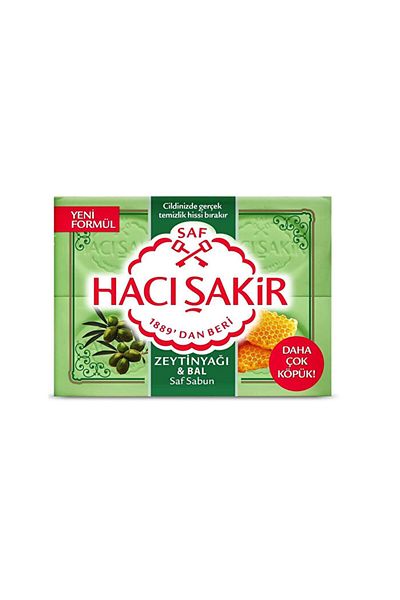 Hacı Şakir Solid Soap - Olive Oil and Honey - 4 X 150 Gr
