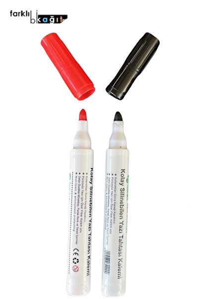 Farklı Bi Kağıt SİYAH VE KIRMIZI 2'Lİ KALEM SET