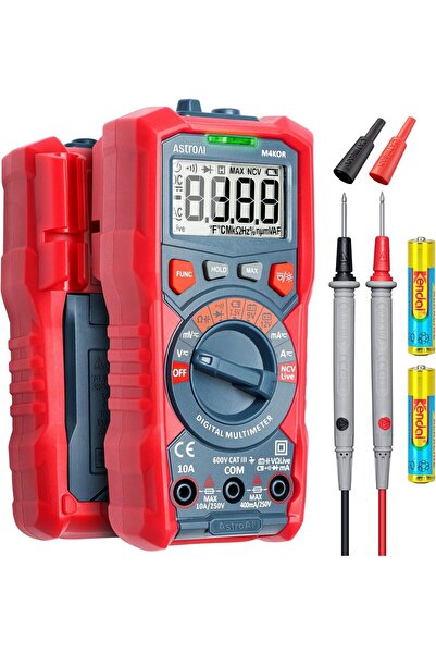 AstroAI Dijital Multimetre, Otomatik Aralık 4000 Sayım, TRMS Akım Ölçer