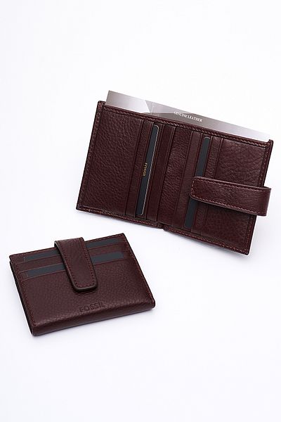 Fossil Men's Card Holder Wallet 8007 - Genuine Real Leather