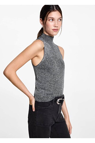 Mango Teen Yüksek yakalı lureks bluz