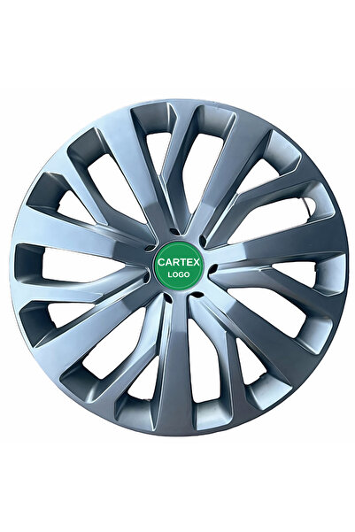 Cartex RENAULT TALİANT 15'' İNÇ ARAÇLAR İÇİN UYUMLU JANT KAPAĞI GRİ (LOGO HED...