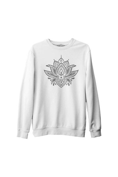 Lord T-Shirt Tattoo - Flower White Men's Thick Sweatshirt