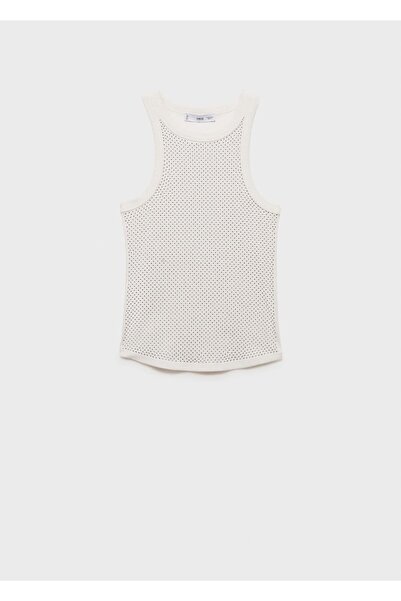 MANGO Woman Μπλούζα Halter με παγιέτες