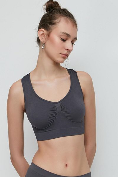 C&City Nahtloses Sportler-Bustier Anthrazit C14001