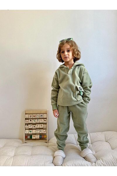 YİGİT BUTİK Polar Fabric Hooded Boys' Set