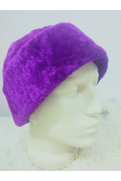 hoaryage Справжня овеча шерсть, двошарова шапка-берка