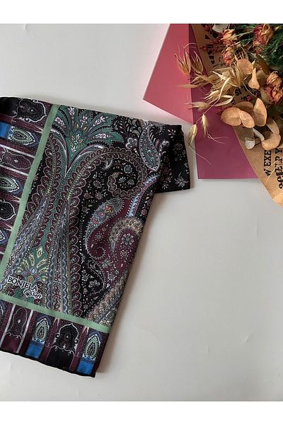Bonjela Ψηφιακό μαλακό κασκόλ αρχαίου σχεδίου