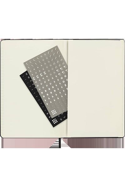 Moleskine Black Pro Notebook - Copertă rigidă, dimensiune L, caiet de 240 de pagini