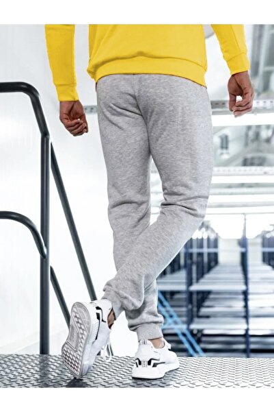 Relax family xf Ανδρικό γκρι καλοκαιρινό παντελόνι φούτερ με λεπτή εφαρμογή Black Jogger