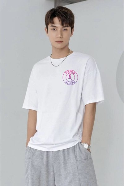 Relax family xf Unisex Oversize T-shirt Paris Sırt Baskı
