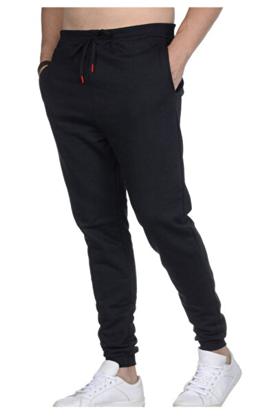 Relax family xf Ανδρικό γκρι αθλητικό παντελόνι στενό πόδι χτενισμένο βαμβακερό λεπτή εφαρμογή Jogger βαμβακερό με δύο κλωστές