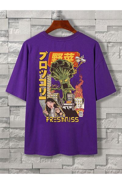 Relax family xf Tricou oversize unisex cu model broccoli