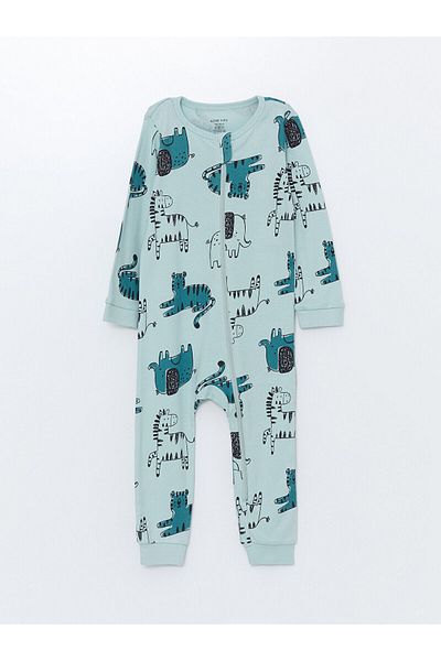 LC Waikiki Lcwk Crew Neck Long Sleeve Baby Boy Romper 3-Piece