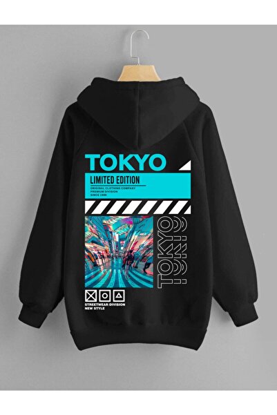 Relax family xf Μαύρο φούτερ με στάμπα Elgato Oversize