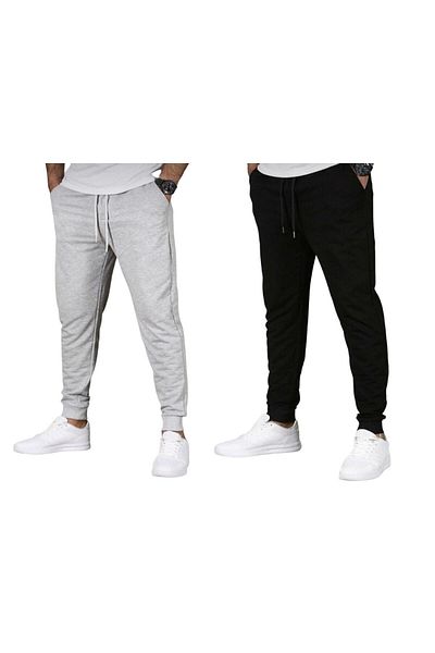 Relax family xf Ανδρικό χειμερινό μαύρο Jogger Sweatpants Skinny Leg Slim Fit