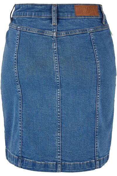 Urban Classics Damen Ladies Organic Stretch Button Denim Skirt