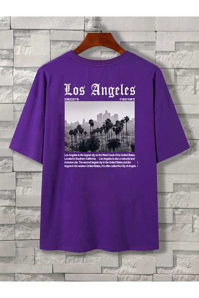 Relax family xf Unisex Oversize T-shirt Losangeles Back Print