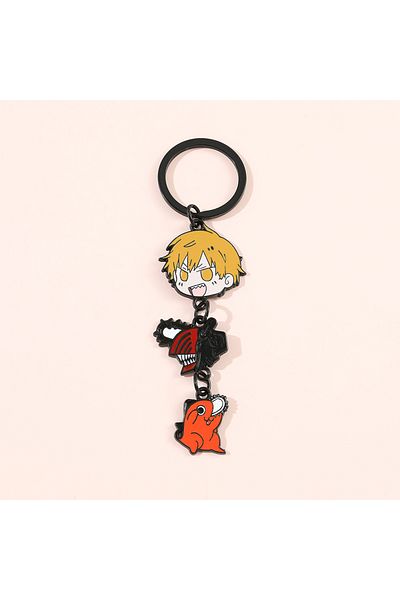 Köstebek Anime Chainsaw Man - Denji Pochita Metal Keychain