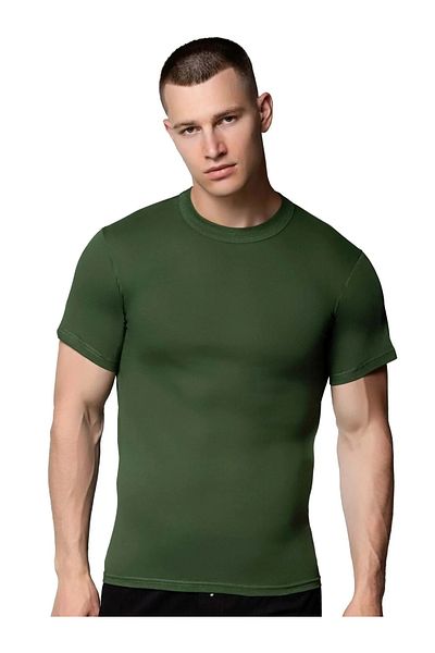 Pi Giyim 6-Piece Men's Combed Green Crew Neck Undershirt