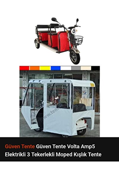 Volta Amp5 Elektrikli 3 Tekerlekli Moped Kışlık Tente