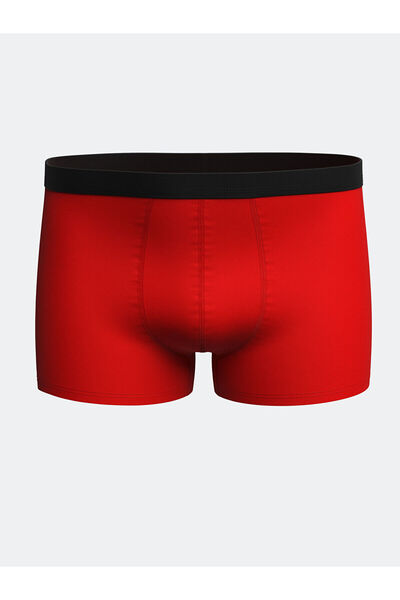 LC Waikiki Red Standard Fit Cotton Flexible Men's Boxers 3 Pcs