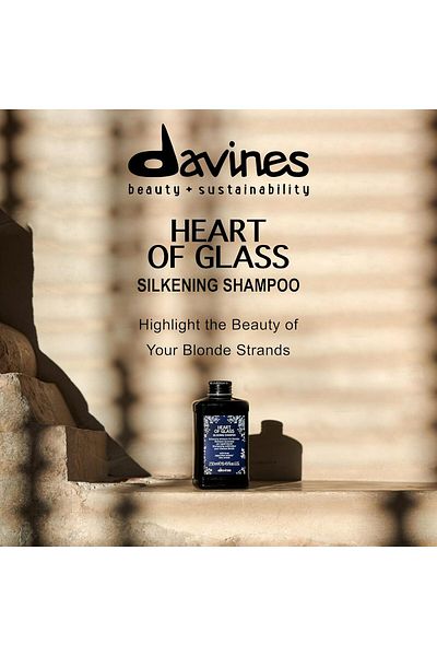 Davines Silicone-Free Blonde Enhancing Shampoo - Heart of Glass 8.45 Fl.Oz. Ecbeautyq26