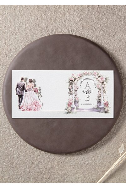 İKLİM DAVETİYE 50 Adet Düğün, Nişan, Nikah Davetiyesi, Baskı Hariçtir 171691