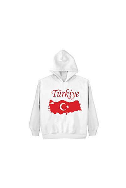 MAGORS HARTĂ TURCIA IMPRIMATĂ CU GUGĂ FĂRĂ BUZUUNAR 3 fire TRICOU PENTRU COPII