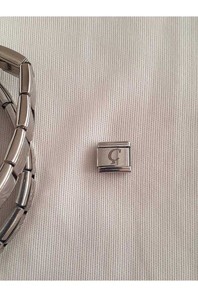 bijoux uniques Steel Letter C Italian Charm