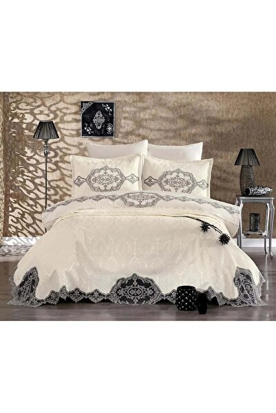 Güzide Livza Çeyiz Paketi 14 Parça Ekru- Gümüş