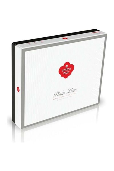 Cotton Box Red-Black Double Plain Quilt Cover Set