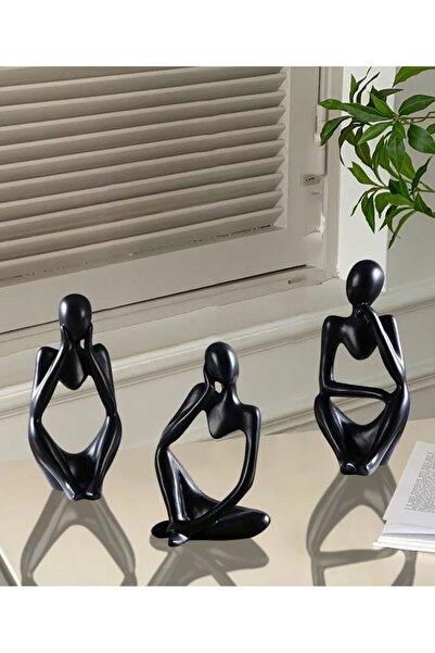 kayrasu Sessizlik Üçlüsü – Modern Minimalist Düşünen Figürler Seti