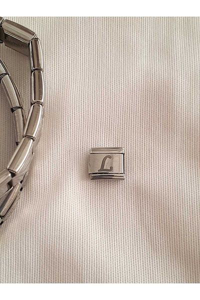 bijoux uniques Steel Letter L Italian Charm