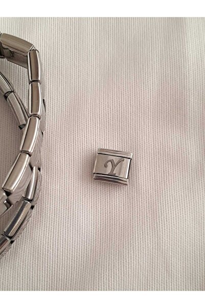 bijoux uniques Steel Letter Y Italian Charm