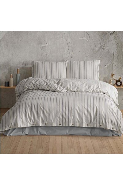 Clasy Double Cotton Duvet Cover Set Miha Navy Native
