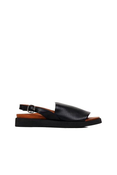 BUENO Shoes Siyah Khv Deri Kadın Sandalet 01wq9101