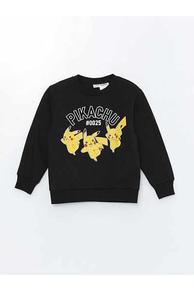 LC Waikiki LCW Kids Νέο Μαύρο Σετ Παιδική Φόρμα Παιδικής Φόρμας με στάμπα Pikachu