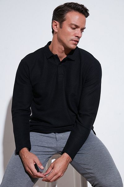 Buratti Men's Polo Collar Cotton Sweat - Regular Fit 5905715