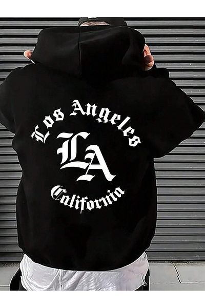 JANSO GROUP Los Angeles Printed Men's Sweatshirt - 3 Thread Compact Cotton Hodies