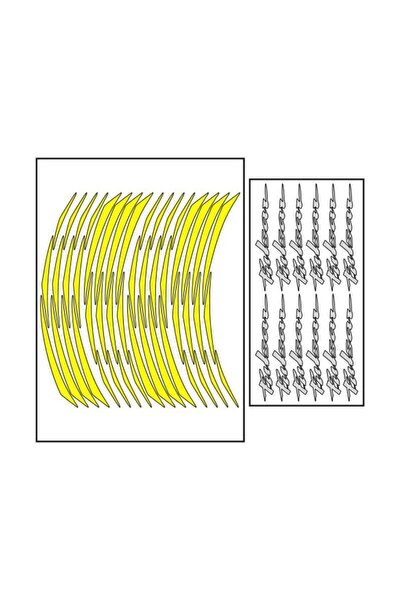 Pulsar Bajaj Florasan Sarı Uyumlu 1 Set Jant Şeridi
