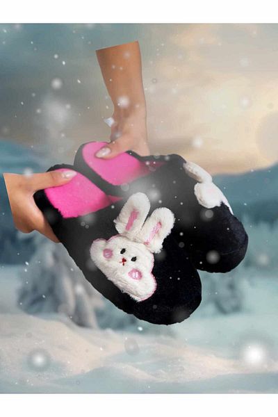 Behtah Kundura Παντόφλες Fluffy Silent Sole Rabbit Figured Slippers Γυναικείες παντόφλες εσωτερικού χώρου Γούνινες παντόφλες