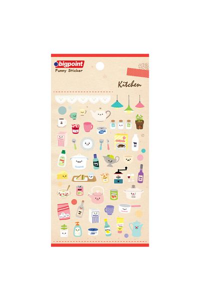 Bigpoint 15 Pack Stickers for Kitchen